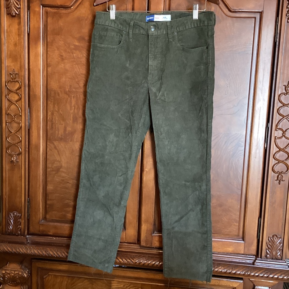 Old Navy Men's Olive Corduroy Pants